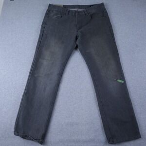 Ankor East Jeans Mens 36x30 Straight Leg 5-Pocket Denim Gray